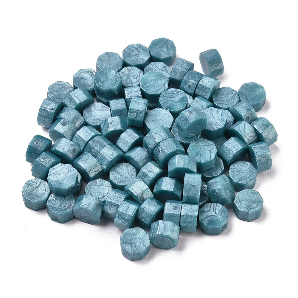 シーリングワックス 50g|八角型 ナイルブルー
