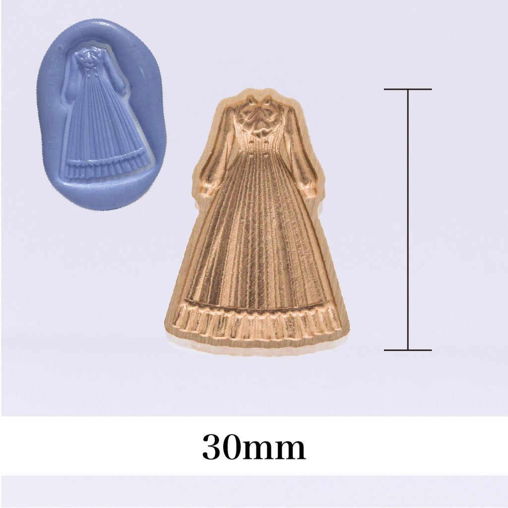 HOMU シーリングスタンプ 3Dスタンプヘッド｜ カクテルドレス 30mm 使用例