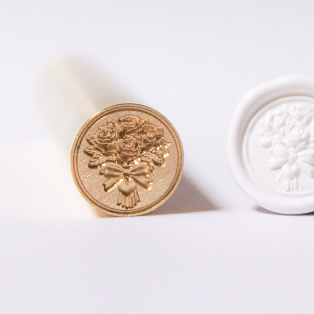 3Dスタンプヘッド｜ハートチャームの花束 15mm 筒型