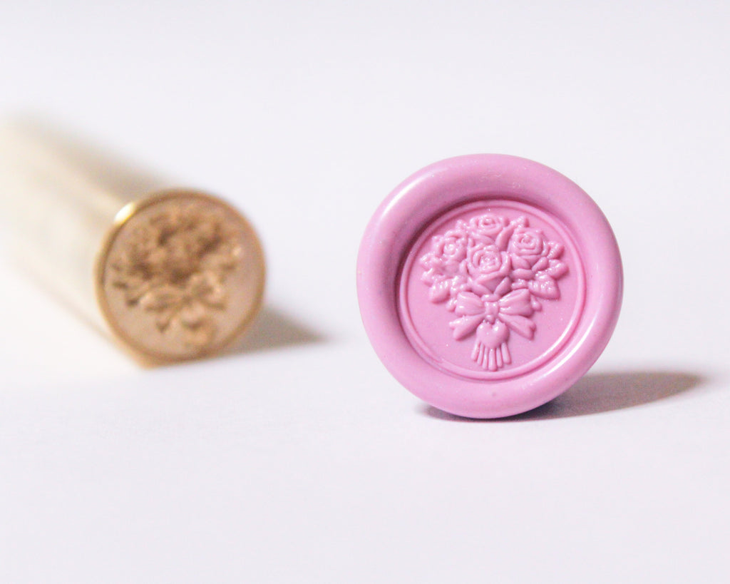 3Dスタンプヘッド｜ハートチャームの花束 15mm 筒型