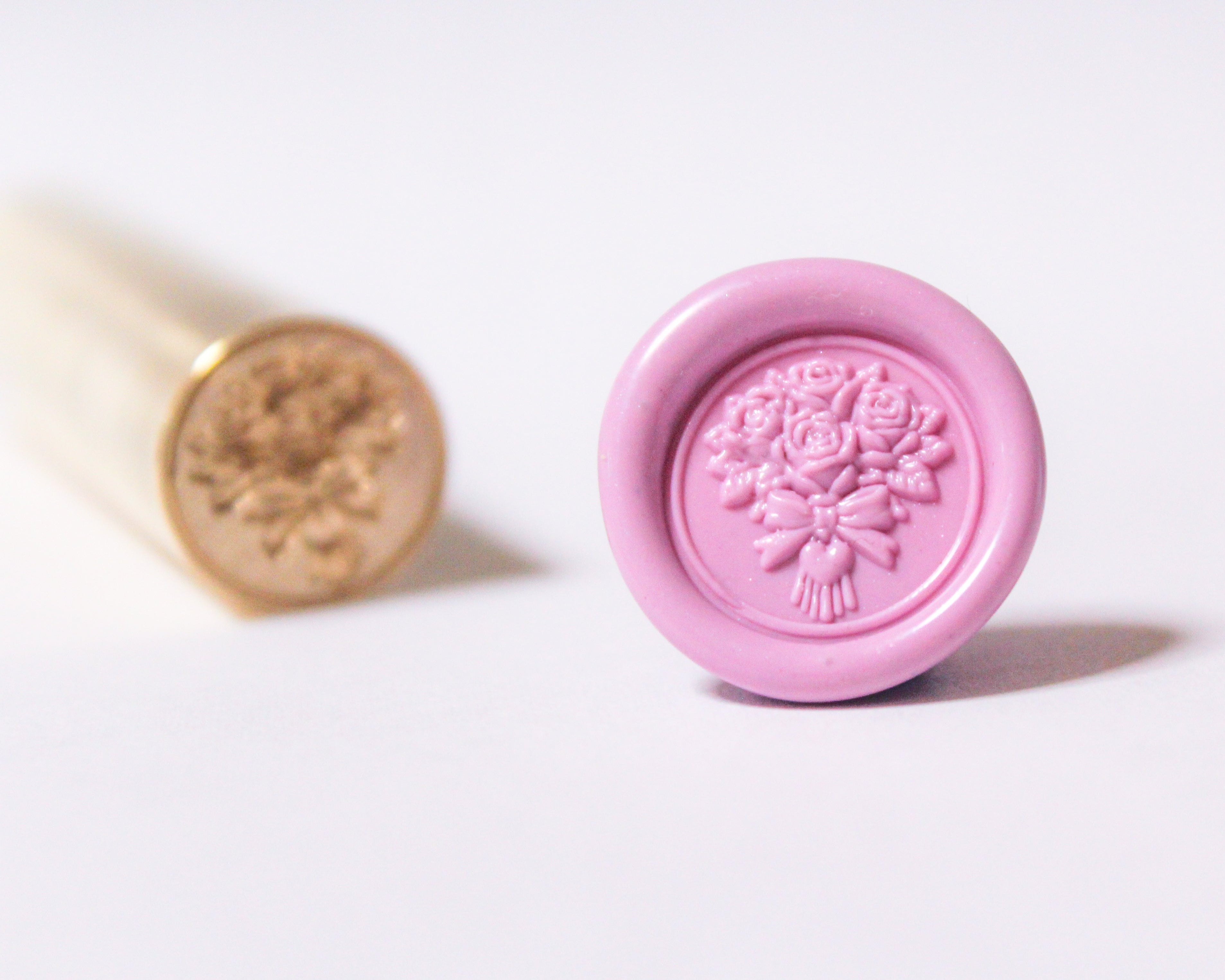 3Dスタンプヘッド｜ハートチャームの花束 15mm 筒型