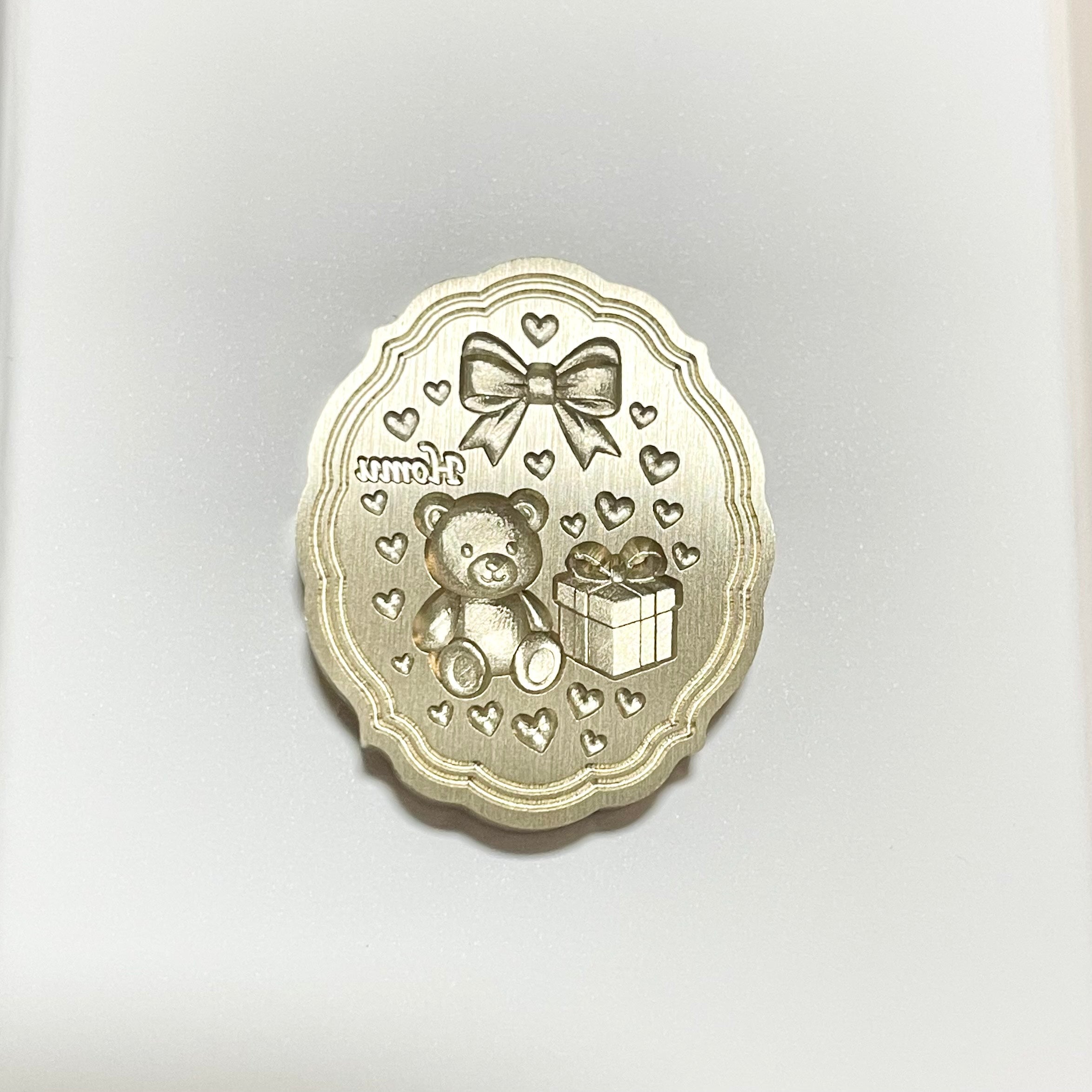 3Dスタンプヘッド｜くまの贈り物 30mm