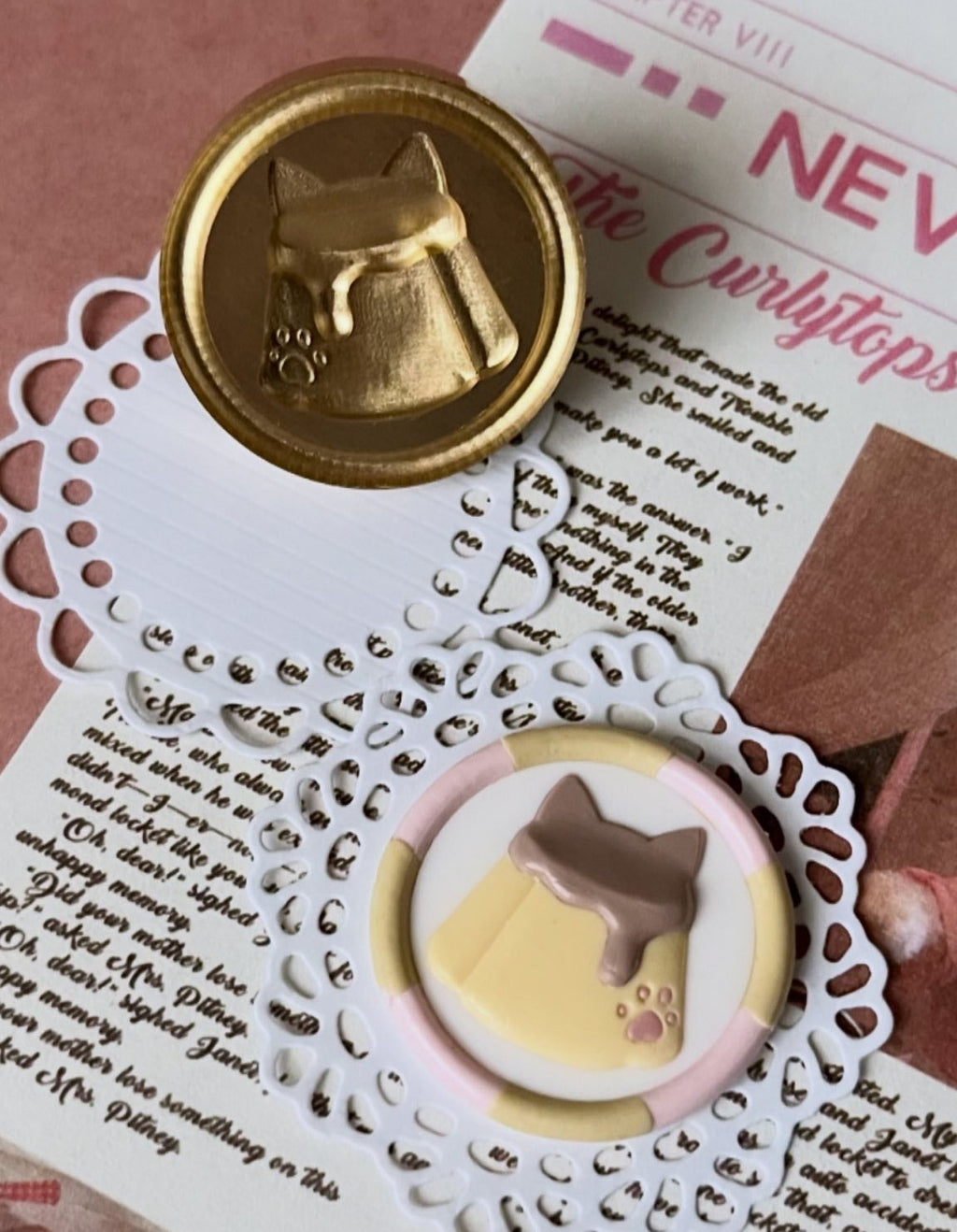 3Dスタンプヘッド｜ねこプリン 30mm