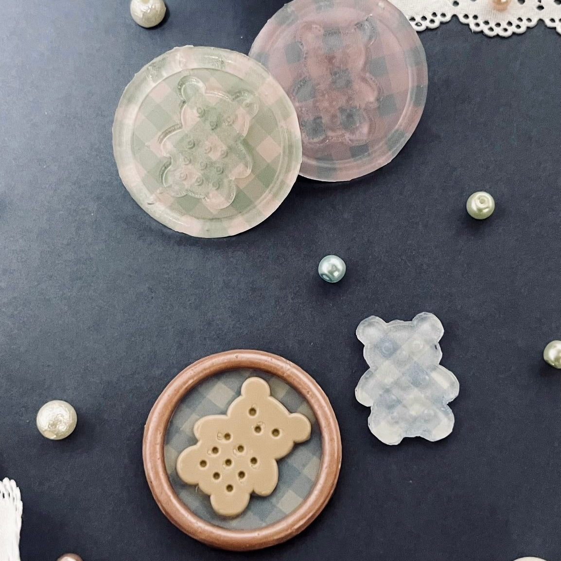 3Dスタンプヘッド｜くまビスケット 30mm