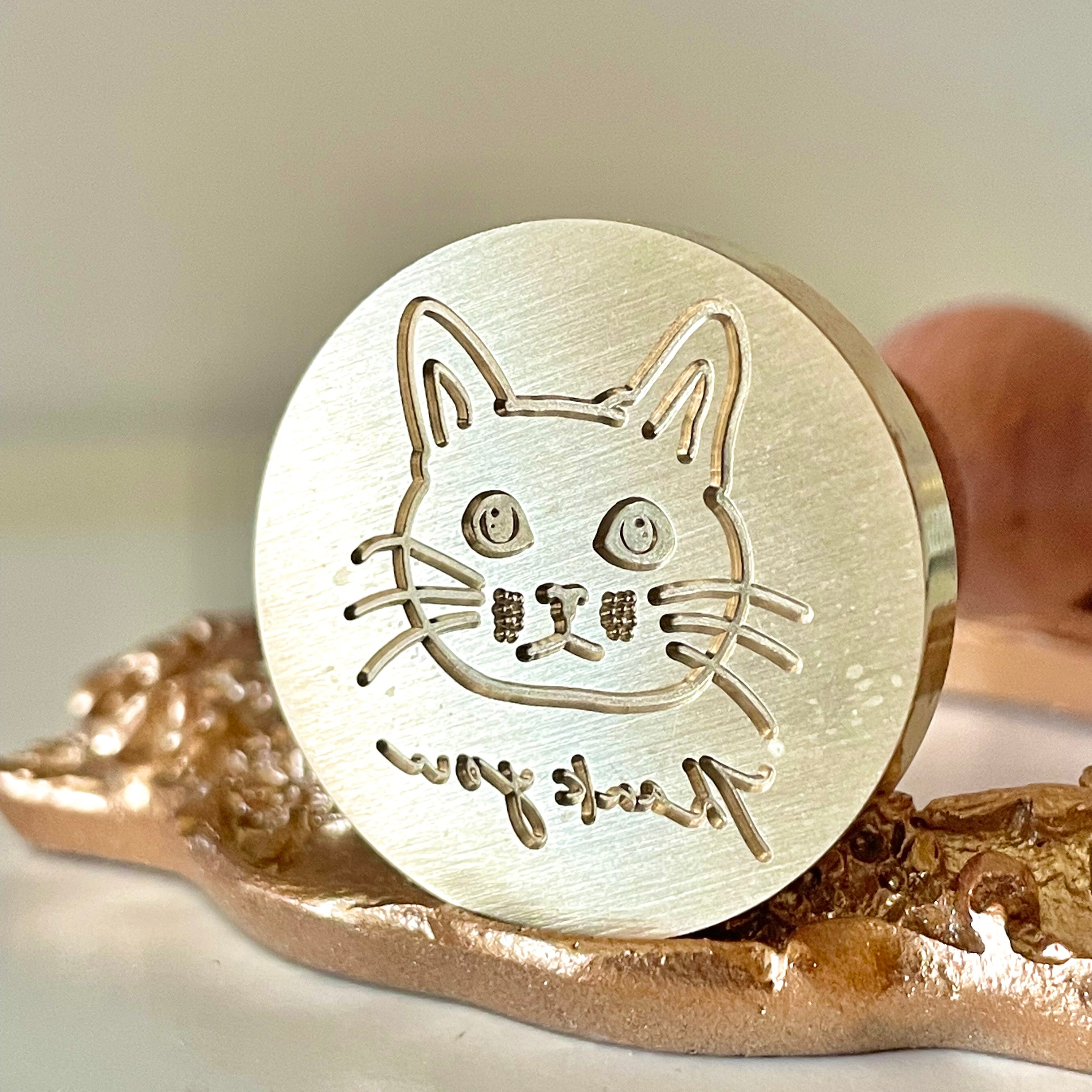 スタンプヘッド｜手書きの猫（選べる8種）