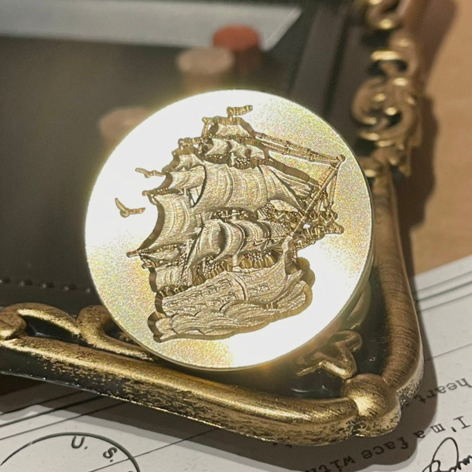 3Dスタンプヘッド｜航海の船