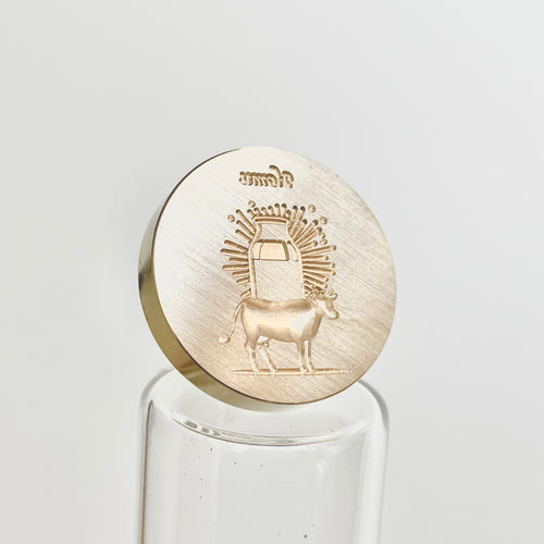 HOMU シーリングスタンプ 3Dスタンプヘッド｜ミルクと牛さん 25mm メイン画像