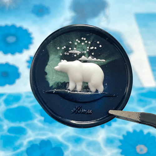 HOMU シーリングスタンプ 3Dスタンプヘッド｜ホッキョクグマ 25mm 使用例