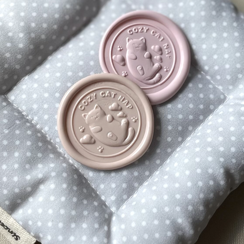 3Dスタンプヘッド｜COZY CAT NAP（おひるね猫さん）30mm