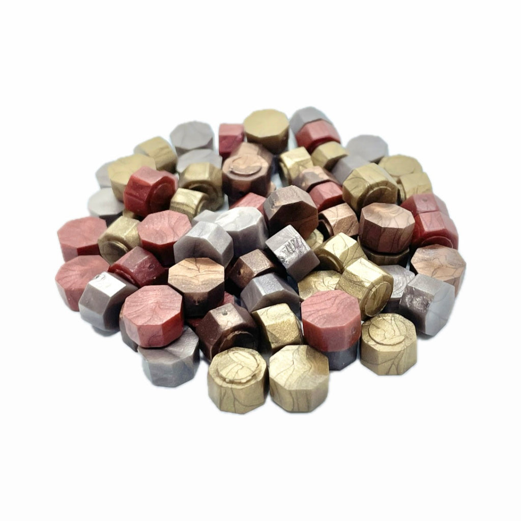 シーリングワックス 50g｜八角型 ブラウンミックス