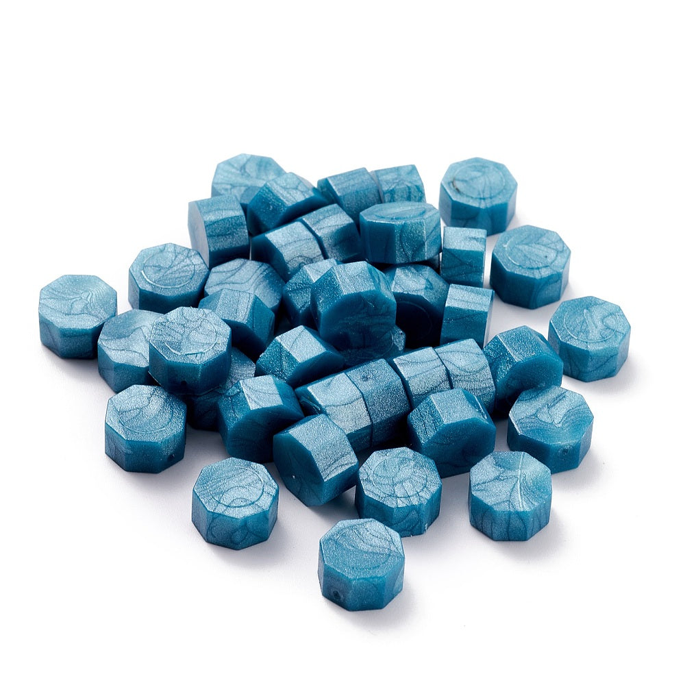 シーリングワックス 50g｜八角型 アクアマリン