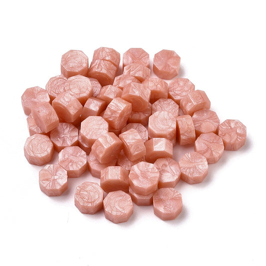 シーリングワックス 50g｜八角型 サーモンピンク