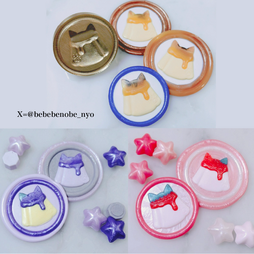 3Dスタンプヘッド｜ねこプリン 30mm