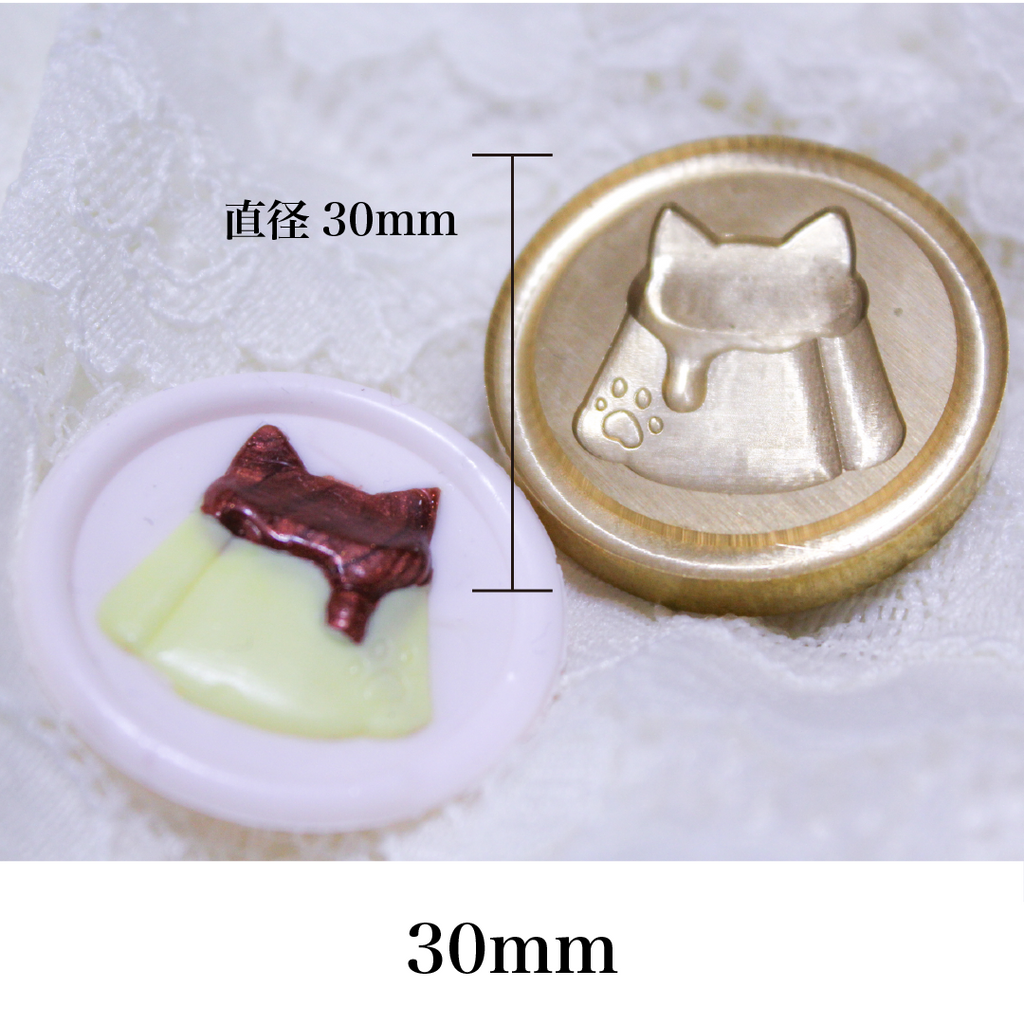 3Dスタンプヘッド｜ねこプリン 30mm