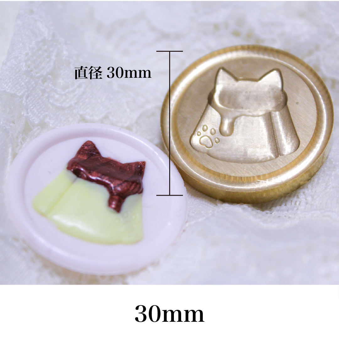 3Dスタンプヘッド｜ねこプリン 30mm